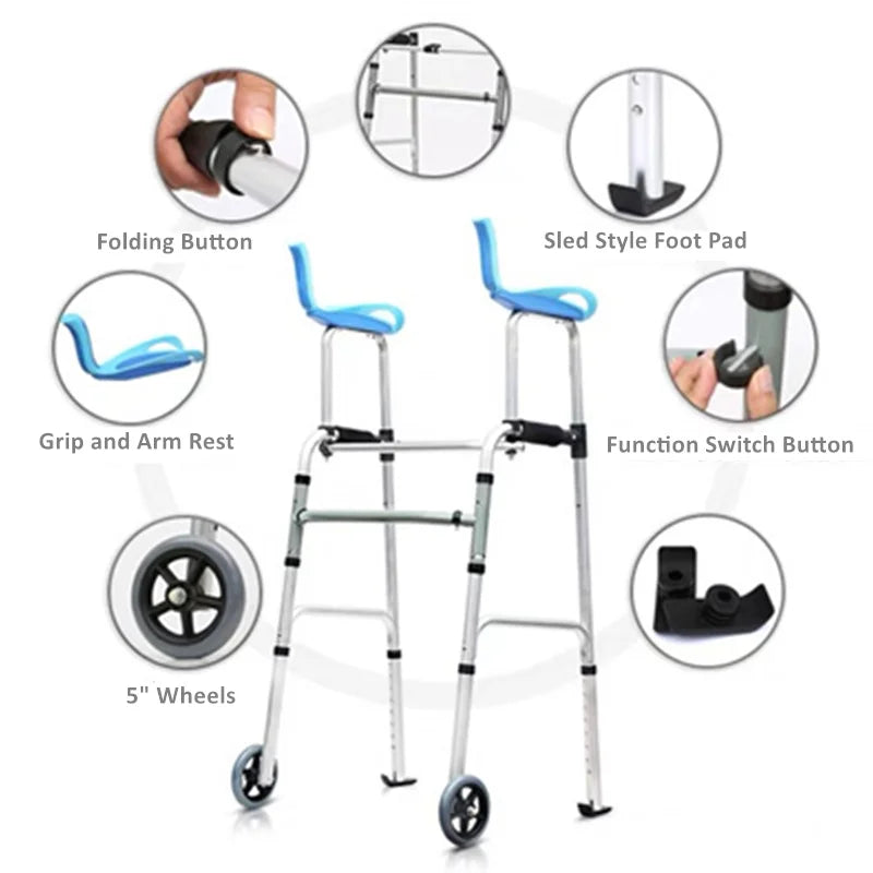 Rollator - Stand Up Walker mit Sitz für Senioren