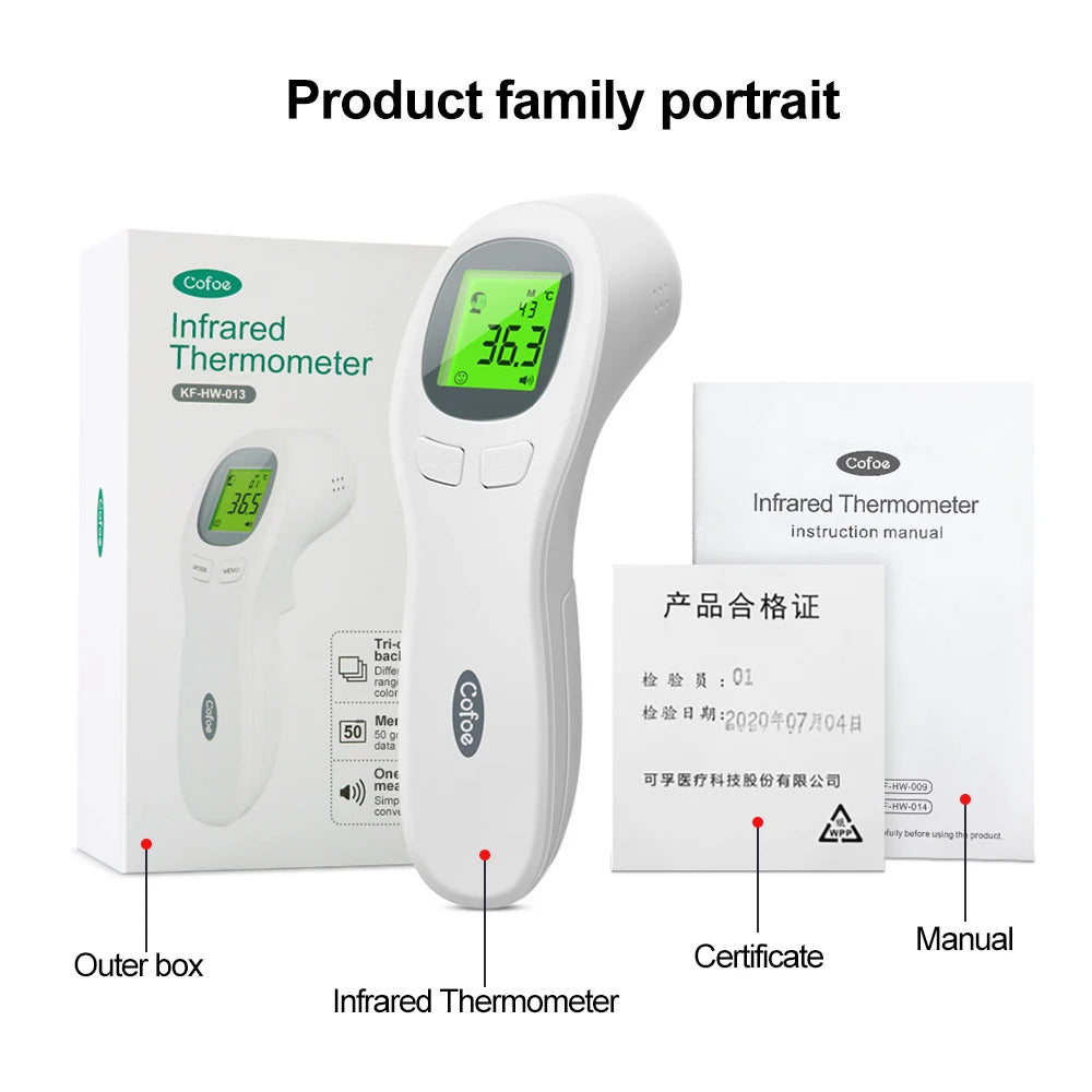 Infrarot-Stirnthermometer, hochpräzise Messung