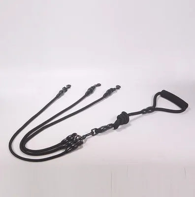 Hundeleine aus Nylonseil, doppelt, zweiköpfig