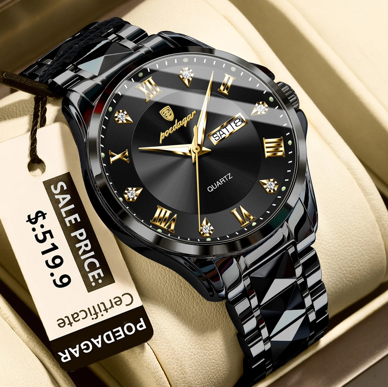 Armbanduhr Edelstahl Quarz Herren