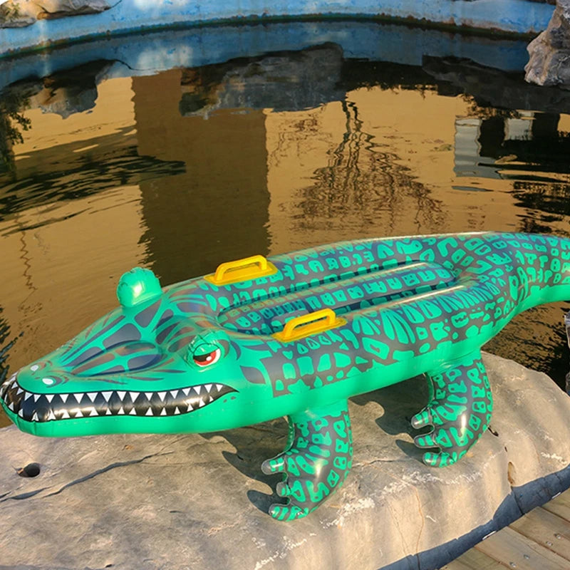 Aufblasbares Krokodil-Schwimmtier mit Griff
