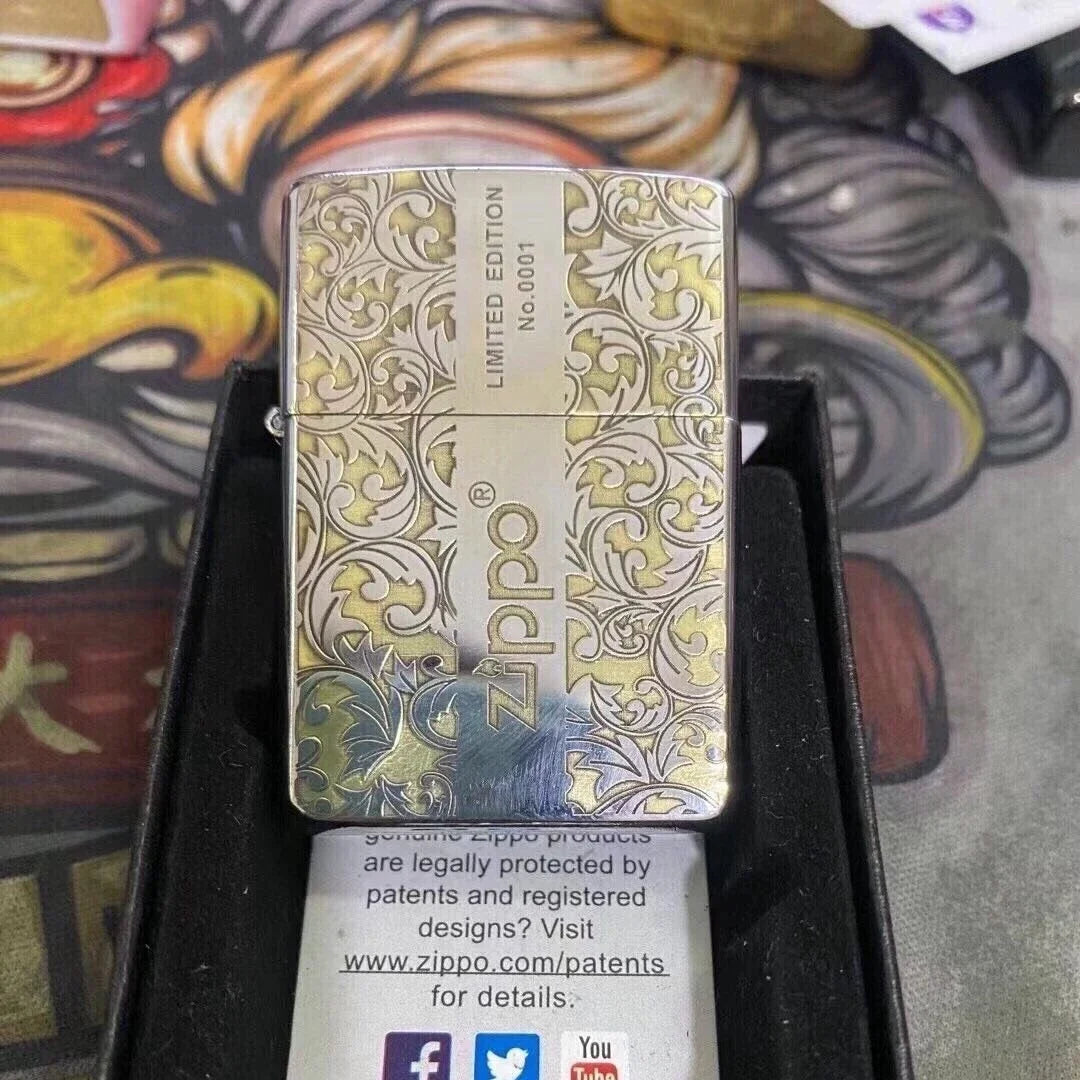 Zippo Sturmfeuerzeug Golden Floral Pattern