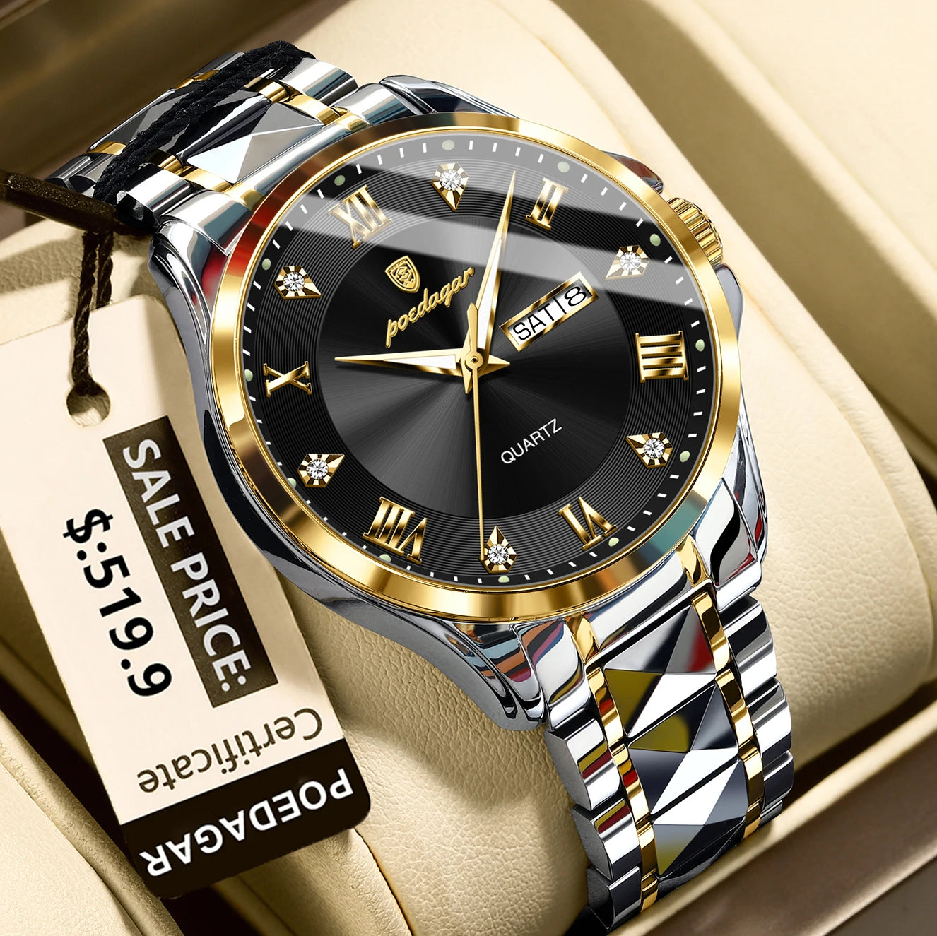 Armbanduhr Edelstahl Quarz Herren