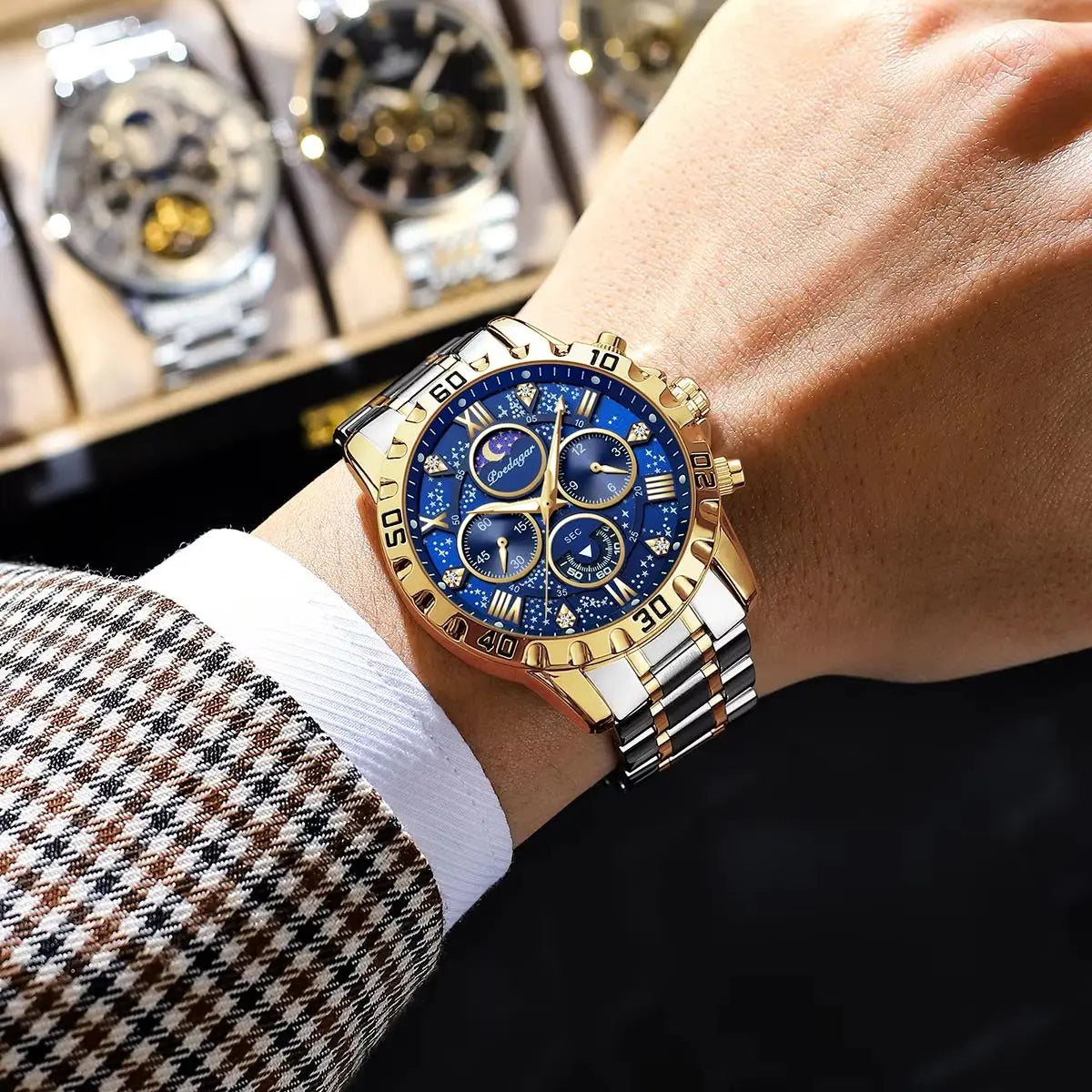 Hochwertige Militär Herrenuhr Chronograph Wasserdicht