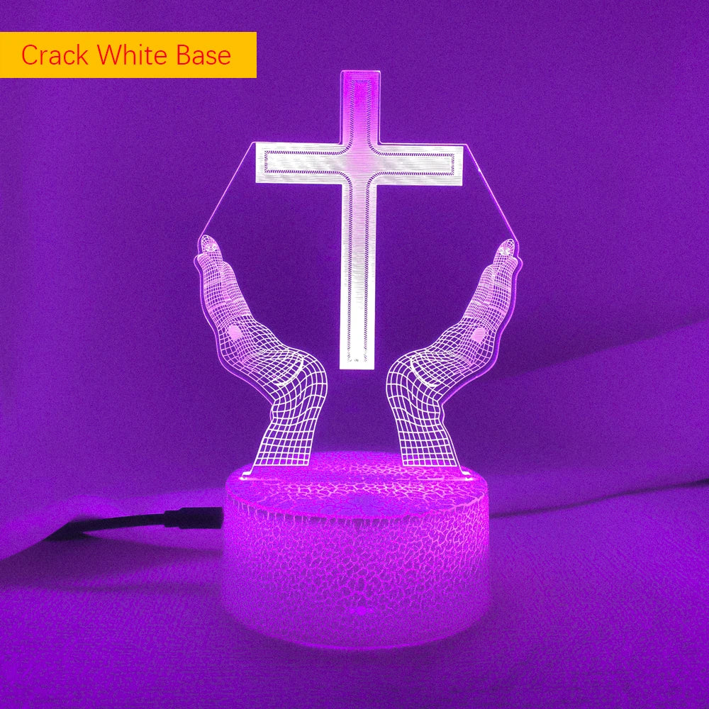 Jesuskreuz 3D-LED-Nachtlicht