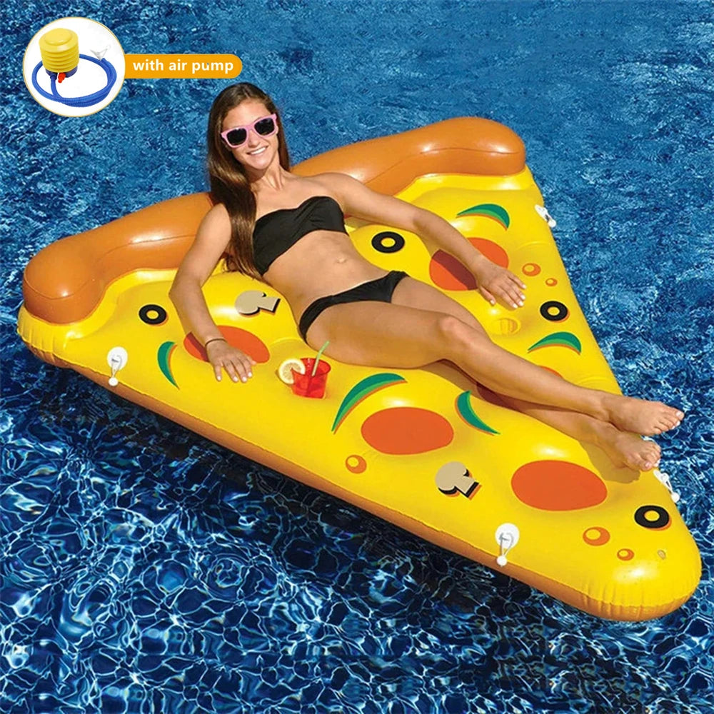 Riesenpizza für den Pool, schwimmende aufblasbare Matratze