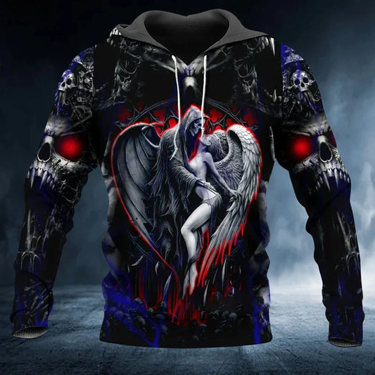 Totenkopf Grafik Hoodie