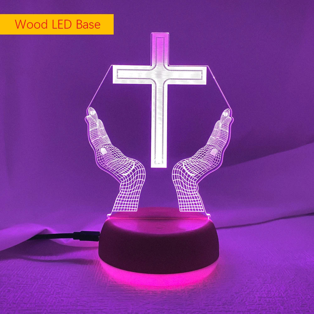 Jesuskreuz 3D-LED-Nachtlicht