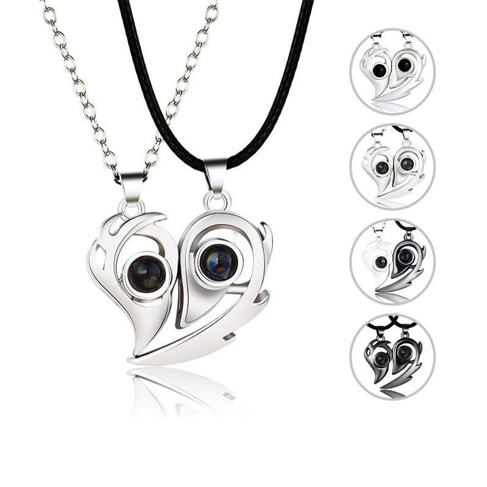 „Ich liebe dich“ Projektion Magnetische Paar Halskette