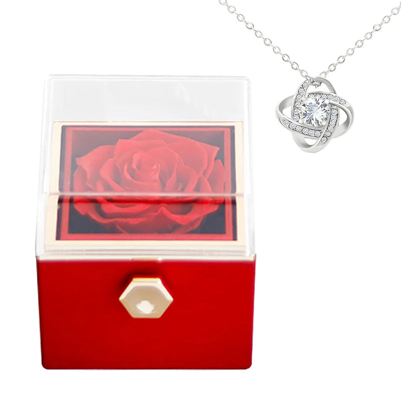 Rotierende Geschenkbox mit ewiger Rose