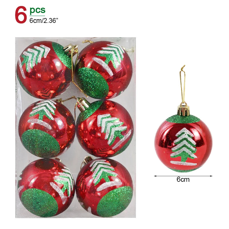 Diversen Baum Kugeln 6 stück