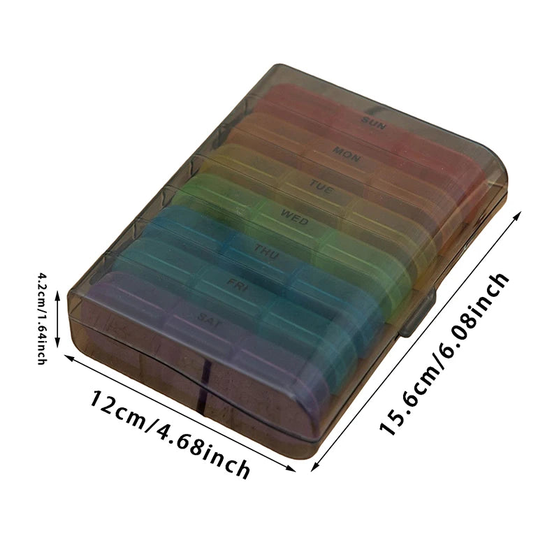 1 Set Pillendose, 7 Tage Organizer, 21 Fächer