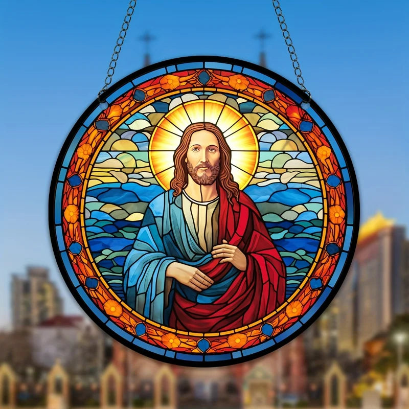 1 Stück Jesus-Sonnenfänger zum Aufhängen im Fenster