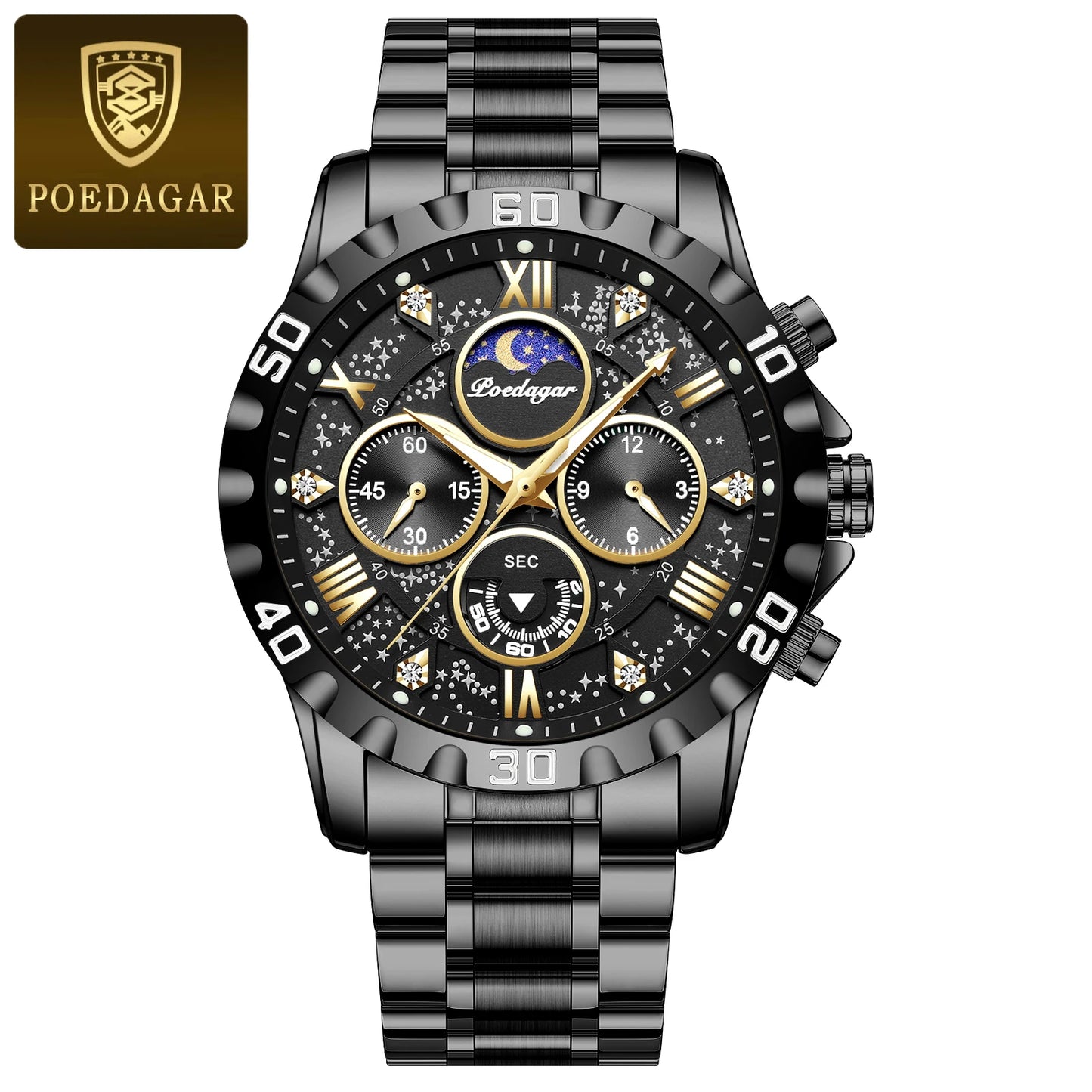 Hochwertige Militär Herrenuhr Chronograph Wasserdicht