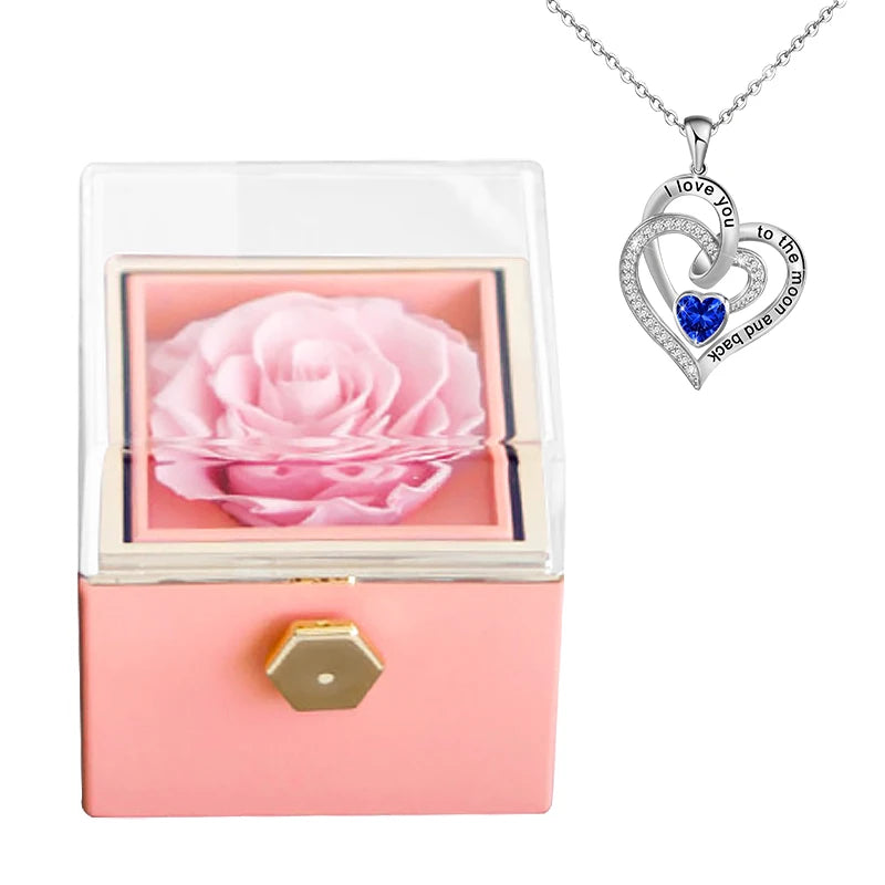 Rotierende Geschenkbox mit ewiger Rose
