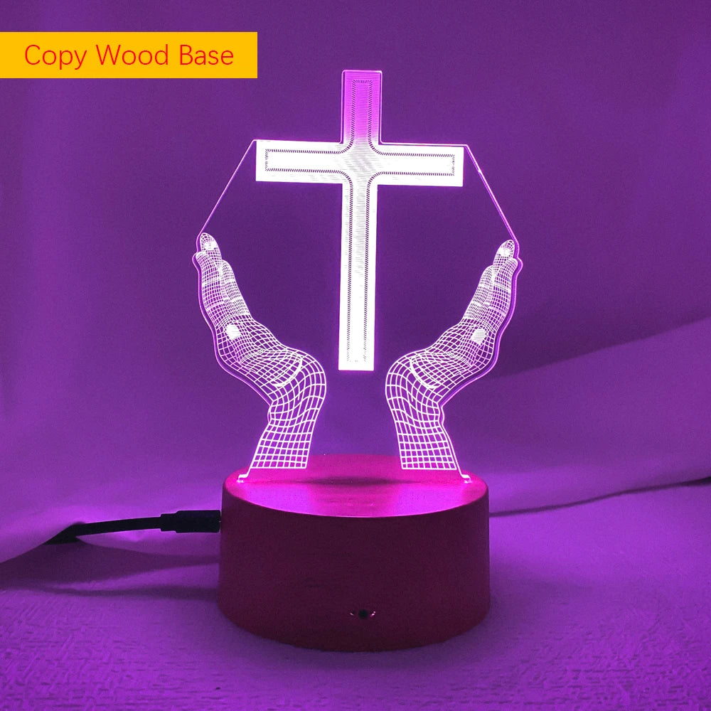 Jesuskreuz 3D-LED-Nachtlicht