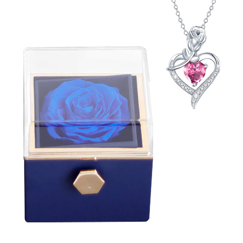 Rotierende Geschenkbox mit ewiger Rose