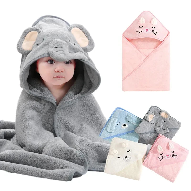 0-3 Jahre Unisex Baby Bademantel Flanell