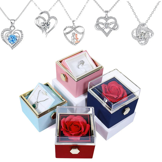 Rotierende Rose Geschenkbox