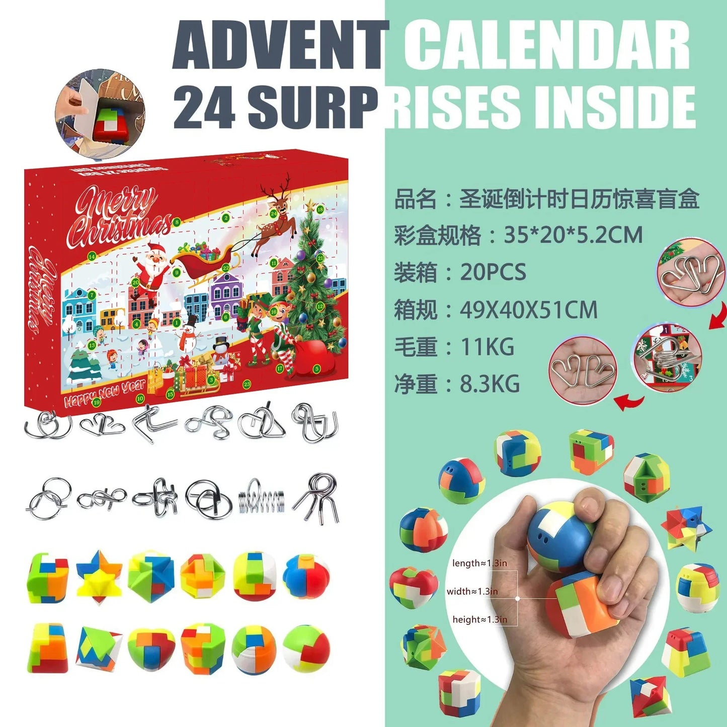 Advents Kalender mit Geschenken für Kinder