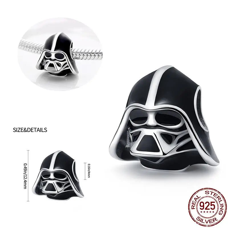 Anhänger aus 925er-Silber „Plata de Ley“ von Disney mit dem „Mandalorianer-Helm“ aus Star Wars