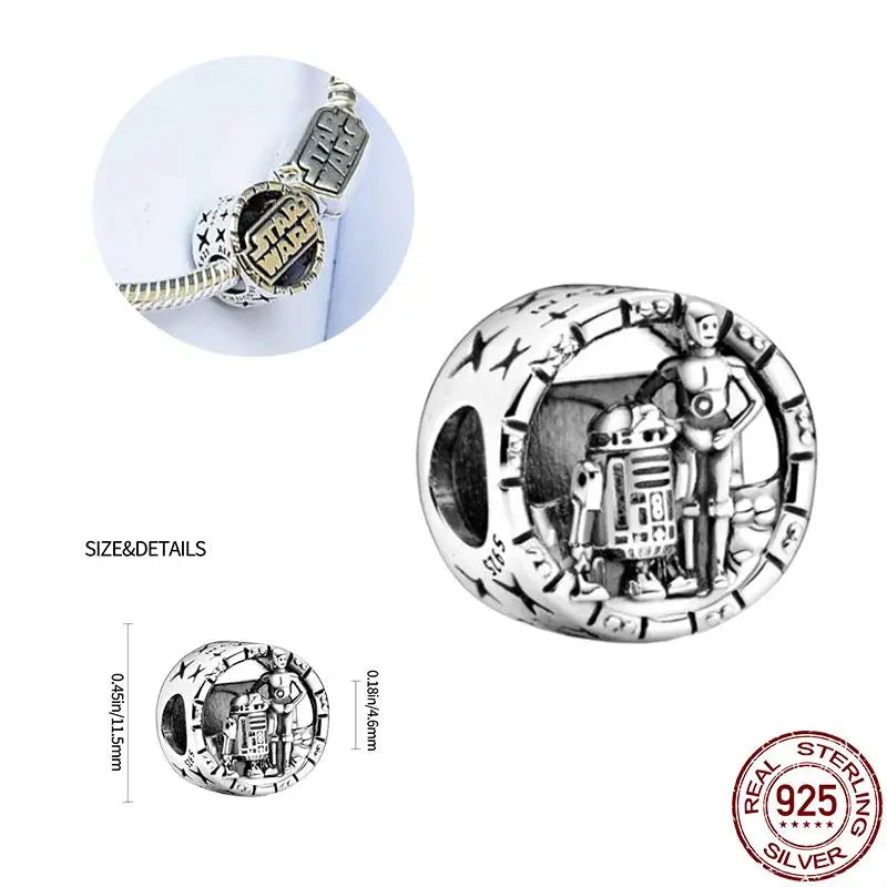 Anhänger aus 925er-Silber „Plata de Ley“ von Disney mit dem „Mandalorianer-Helm“ aus Star Wars