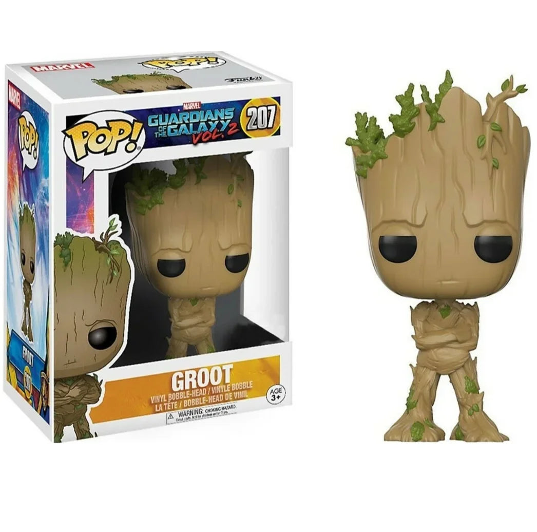Funko Pop Marvel Studios 10 Anniversary Groot (Gold Chrome) 378 Galaxy Guardians Holiday Dancing Grooted 101 #