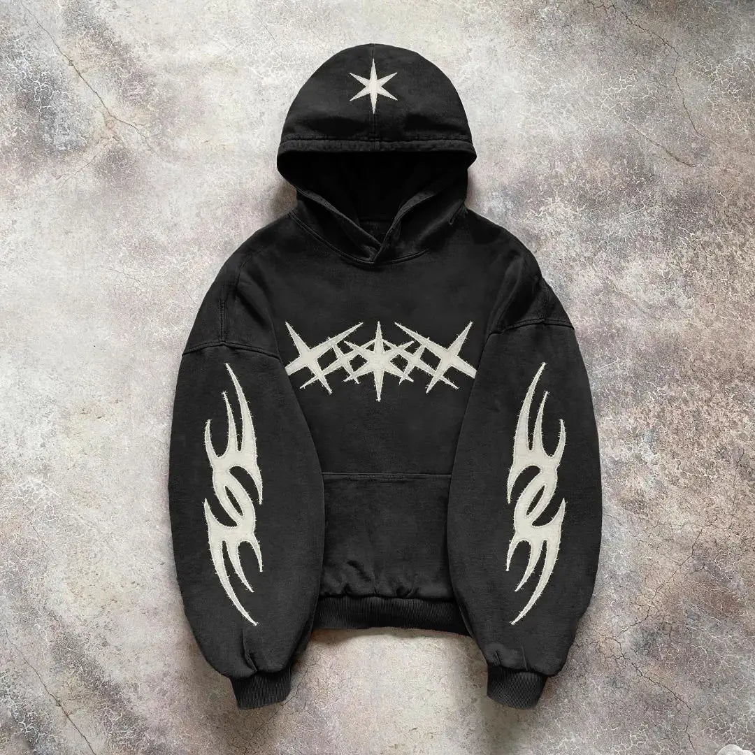 Retro Black Star Hoodie