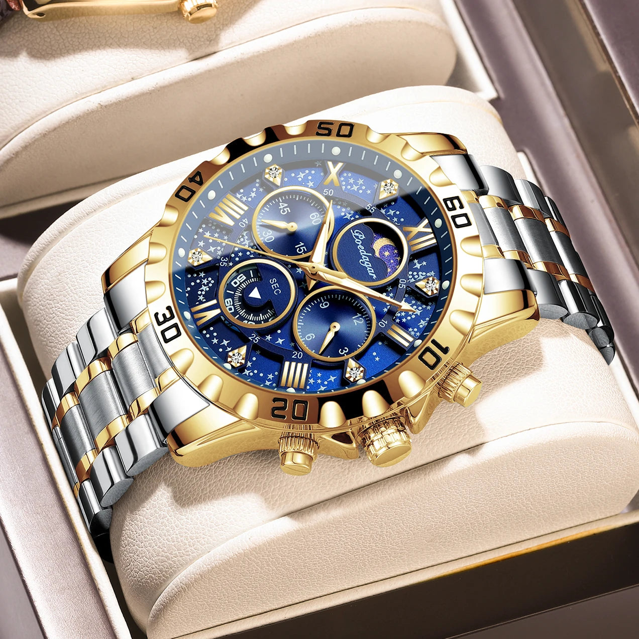 Hochwertige Militär Herrenuhr Chronograph Wasserdicht