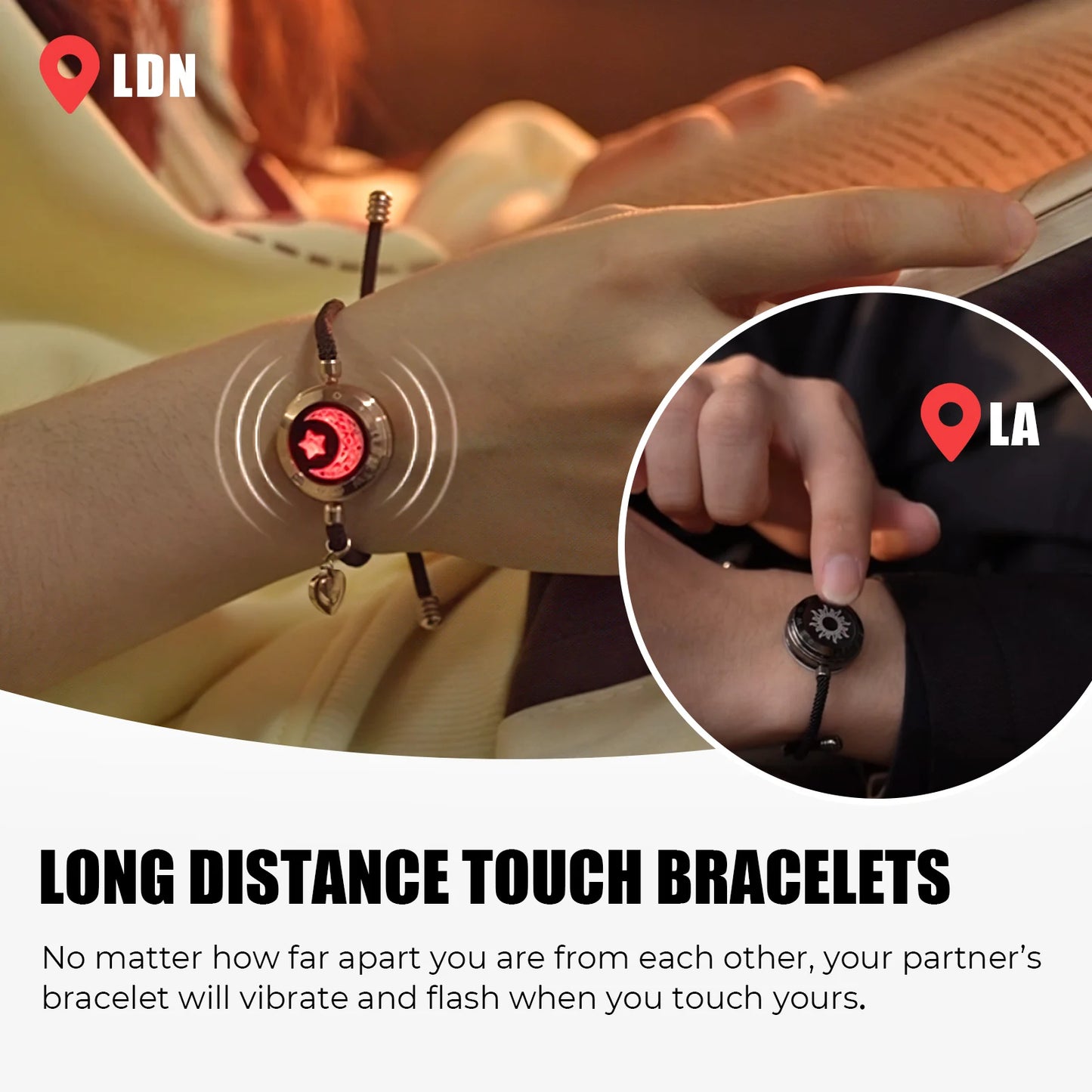 Armbänder für Paare, Geschenke für Fernbeziehungen
