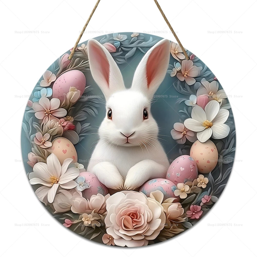 Rustikales Ostern-Holzschild