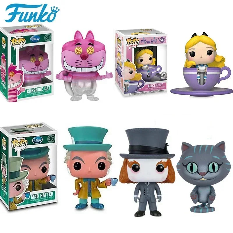 Funko POP MAD Hatter 36# 181# ALICE at the Mad Tea Party 54# Cheshire Cat 35# Chessur 183#