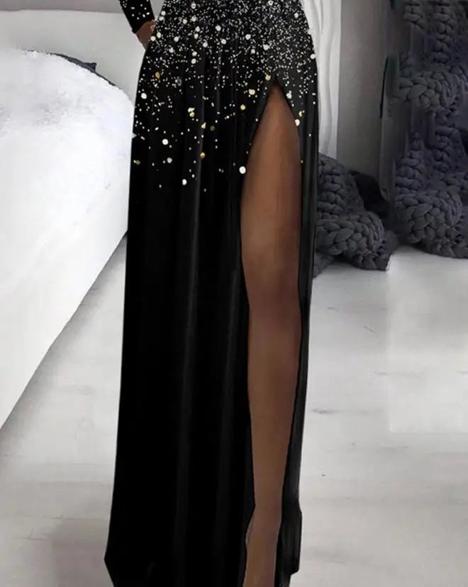 Elegantes Abendkleid mit Ombre-Print