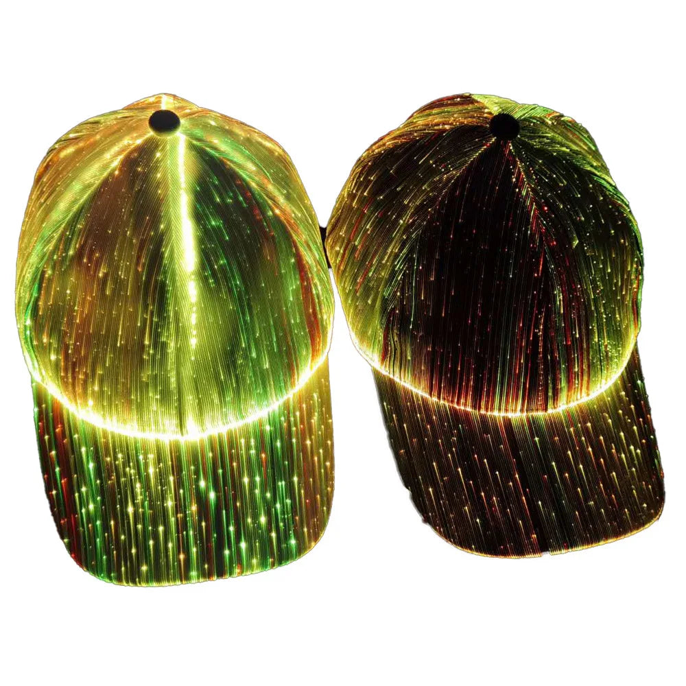 Glasfaserkappe, LED-Mütze mit 7 leuchtenden Farben