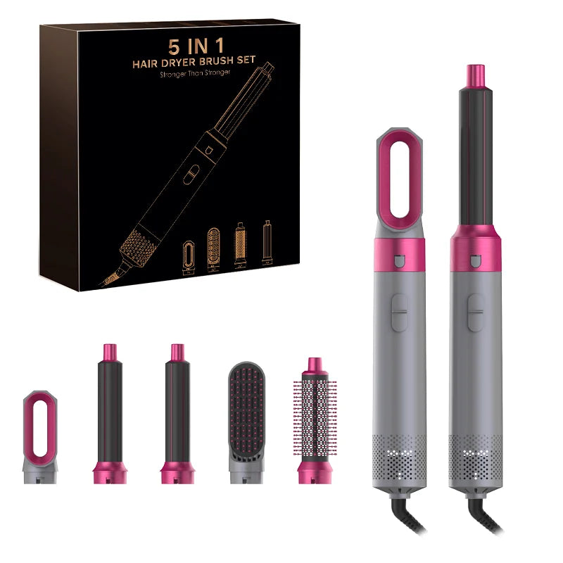 5-in-1-Haartrockner-Heißkamm-Set