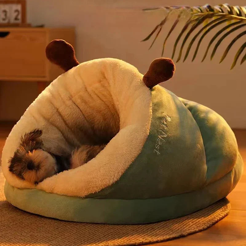 Warmes Hundehüttenbett für kleine Hunde