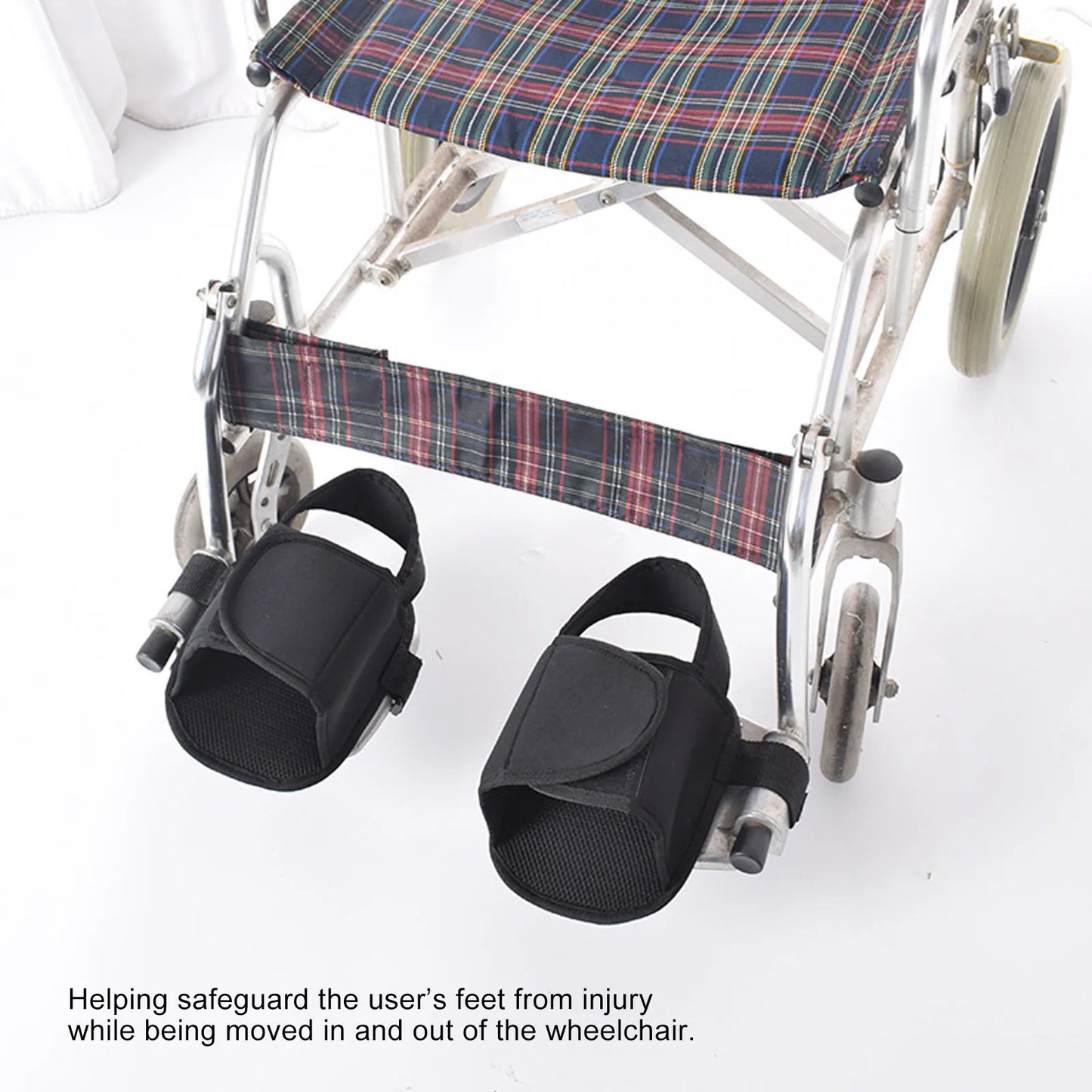Schuhhalter für Rollstühle