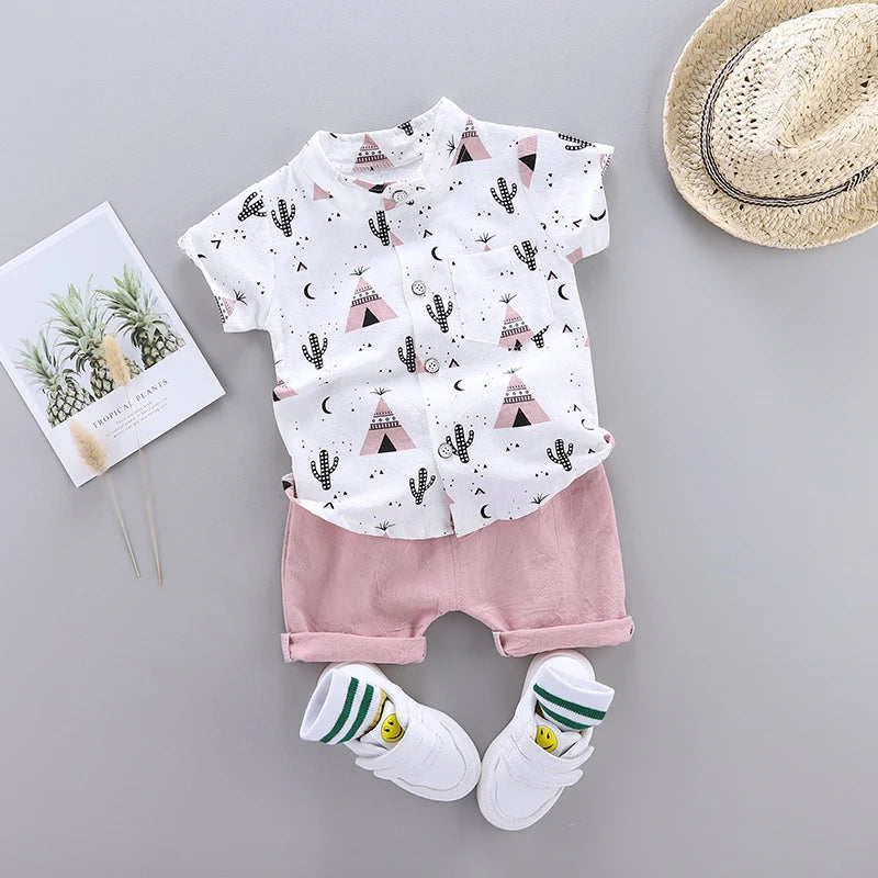 Babykleidung Pyramid Sommer Kurzarm-Shirt-Set