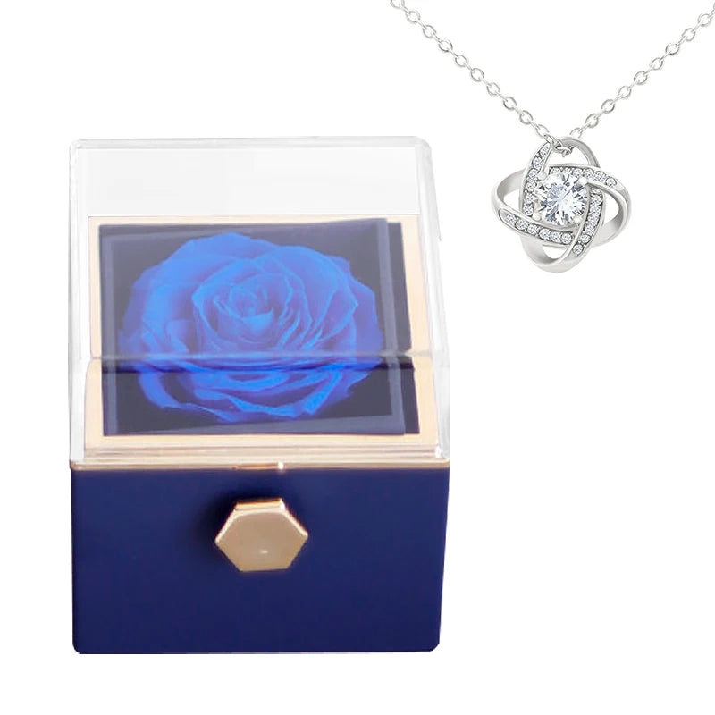 Rotierende Geschenkbox mit ewiger Rose