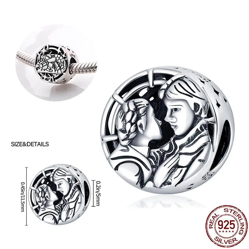 Anhänger aus 925er-Silber „Plata de Ley“ von Disney mit dem „Mandalorianer-Helm“ aus Star Wars