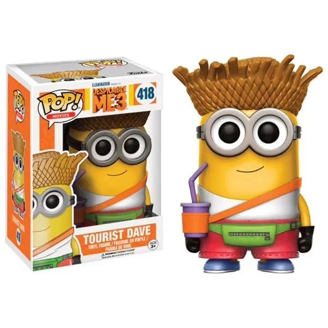 FUNKO POP Despicable Me 3 Tourist Dave 418# Jerry 419# Fluffy 420# Kyle 422#