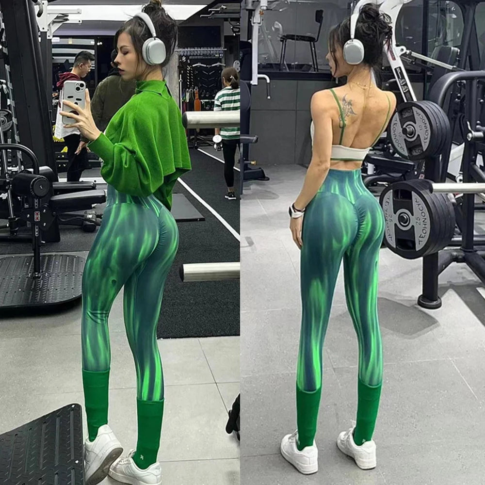 Nahtlose Push-Up-Sport-Leggings