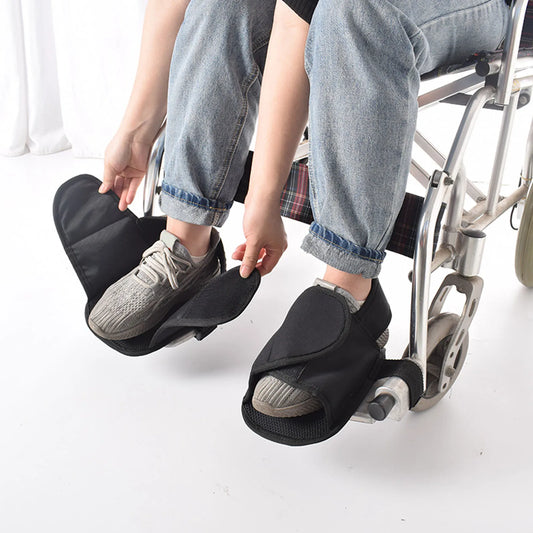 Schuhhalter für Rollstühle
