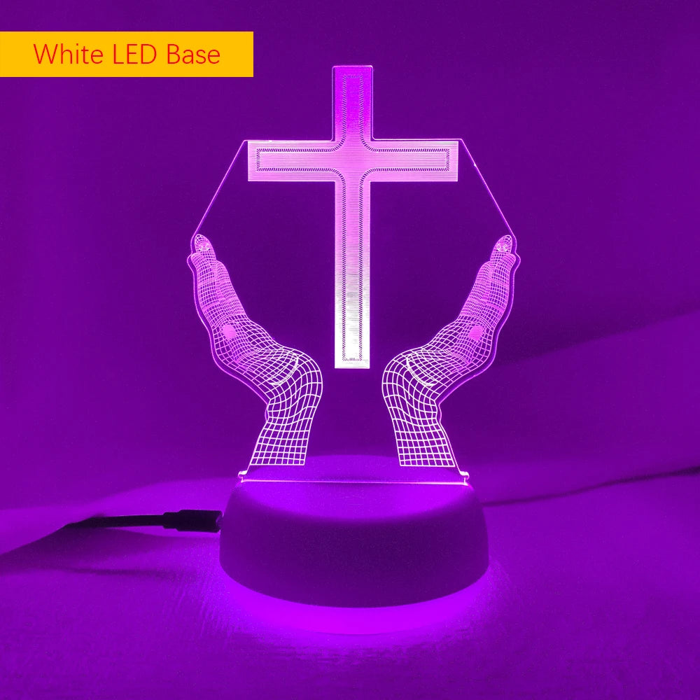 Jesuskreuz 3D-LED-Nachtlicht