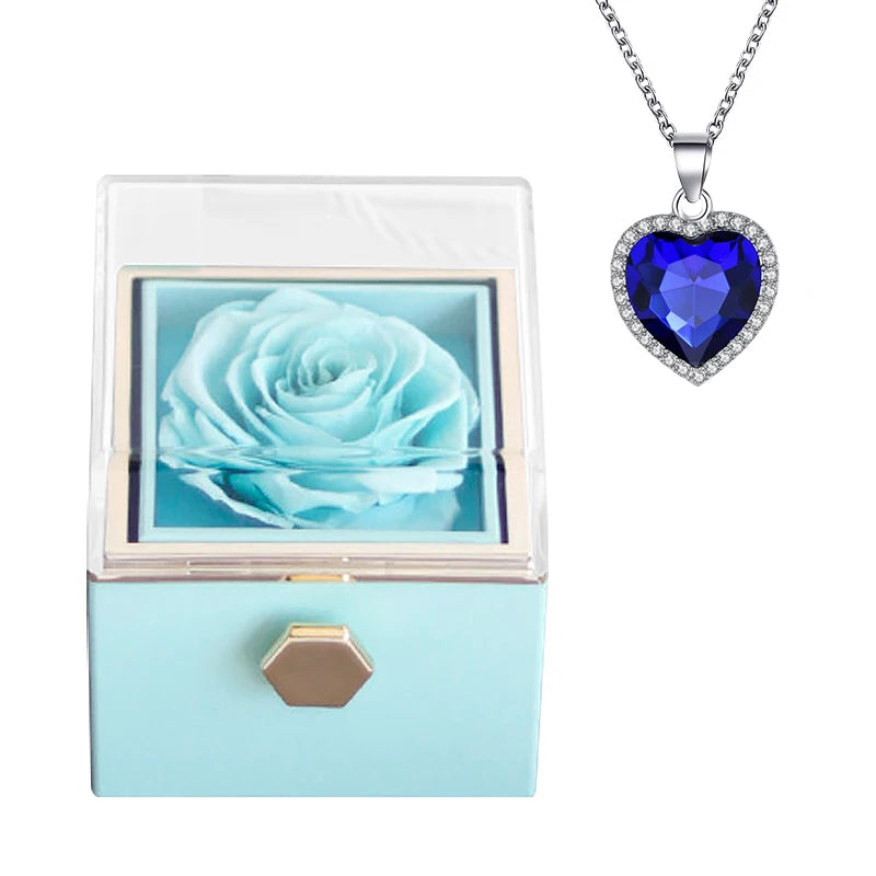Rotierende Geschenkbox mit ewiger Rose