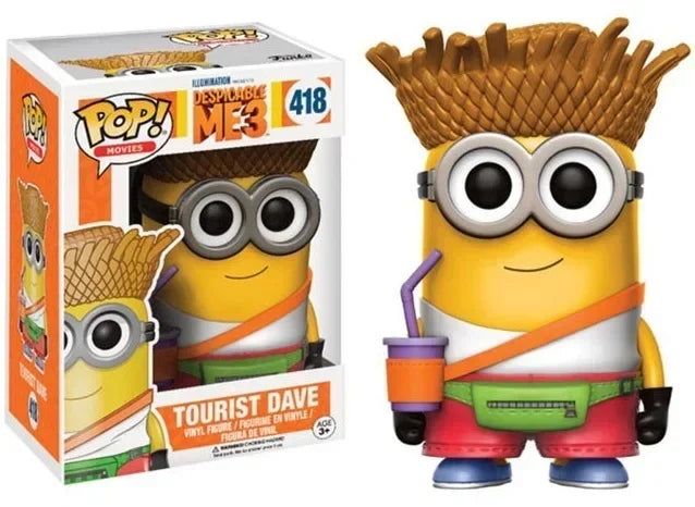 FUNKO POP Despicable Me 3 Tourist Dave 418# Jerry 419# Fluffy 420# Kyle 422#