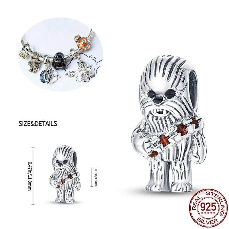 Anhänger aus 925er-Silber „Plata de Ley“ von Disney mit dem „Mandalorianer-Helm“ aus Star Wars