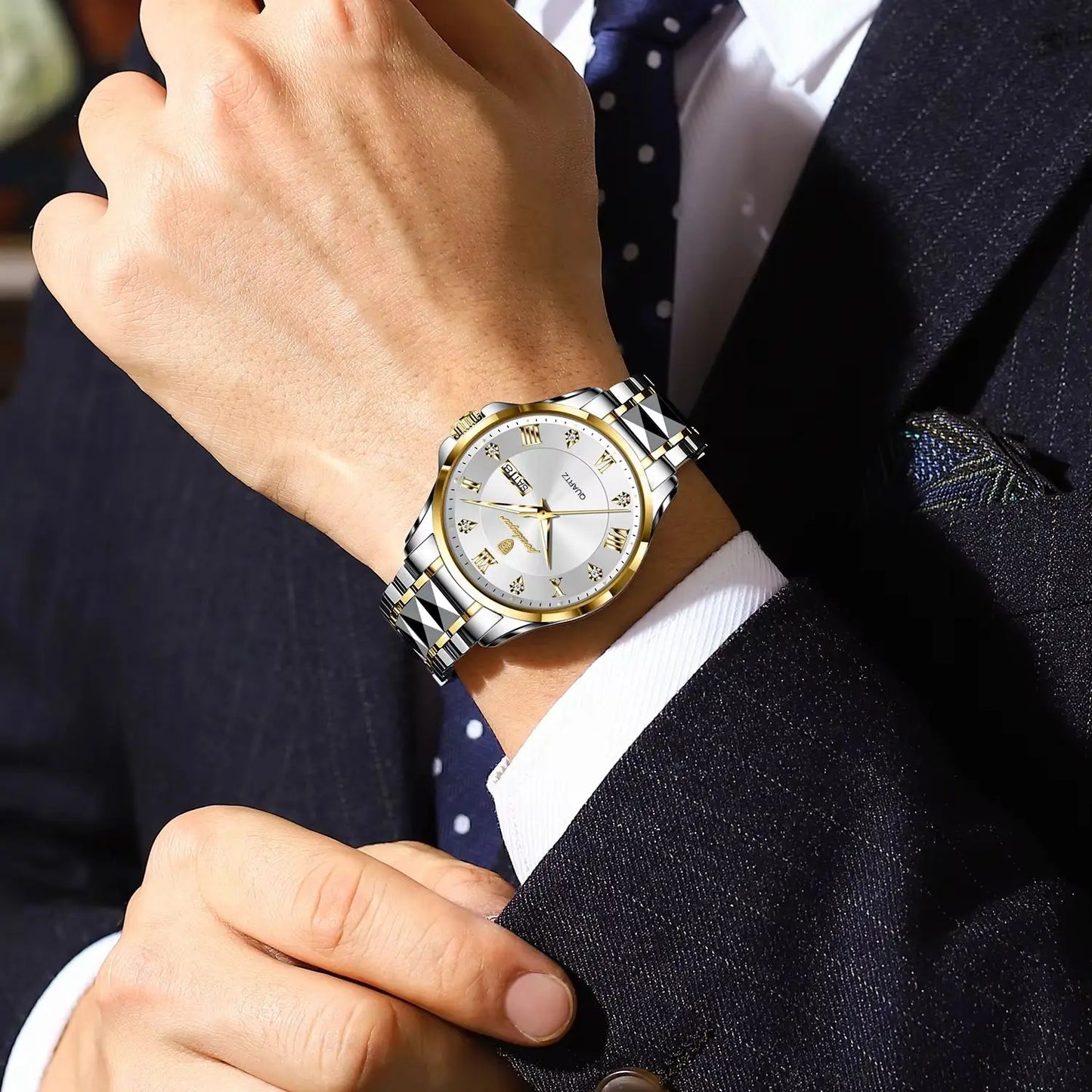 Armbanduhr Edelstahl Quarz Herren