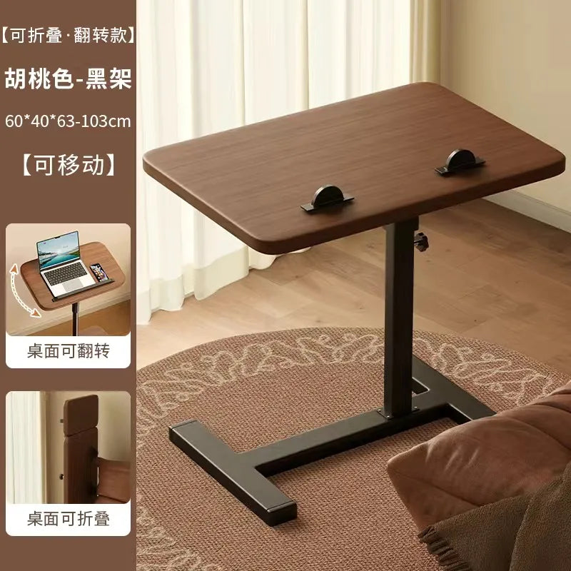 Klappbarer Sofa-Beistelltisch mit Rädern