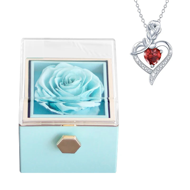 Rotierende Geschenkbox mit ewiger Rose